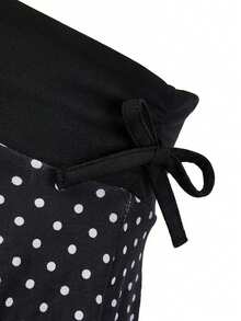 SHEIN Girlism Falda de estilo callejero de niña preadolescente con cintura con cordón y dobladillo con volantes, adecuada para el hogar y salidas, falda de estilo Y2K - Negro - Ver 4