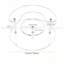 1 件现代亚克力圆形和梯形香水展示架，多层化妆品收纳架，高品质透明化妆品样品架 - 彩色 - 查看 7