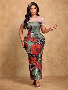 Brilight Women's Elegant And Sexy Summer Dresses: Suitable For Parties, Daily Activities, Vacations, Travel, Casual Wear, Festive Occasions, Dates, And Other Events. Netted Lace-Trimmed Dresses. - Brown - View 3