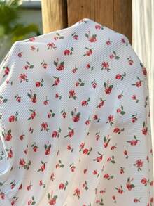 SHEIN EZwear 大码女士碎花无肩带度假连衣裙 - 彩色 - 查看 7