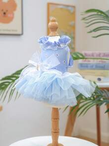 PETSIN 1 chiếc váy cho thú cưng, kiểu công chúa, chất liệu chiffon mềm mại, thích hợp cho mèo/chó mặc hàng ngày trong các đám cưới và tiệc tùng. - Nhiều màu - Xem 14