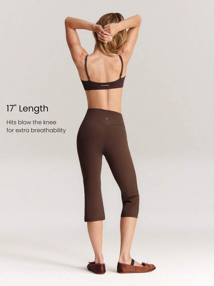 17" FeatherFit™ Whole Lotta Love High-Waisted Tummy Control Side Pockets Heart-Shaped Booty-Lifting Seam Leggings Low Impact Yoga Pilates Studio Gym Workout Daily Active Wear