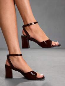 CUCCOO SZL Women's Fashion High Heel Sandals - Coffee Brown - View 9