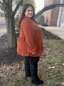 Enliva Curve Plus High Waist Black Straight Leg Pants, New Year - Black - View 5