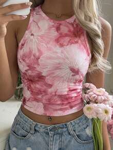 Mulvari Áo tank top nữ dáng ôm, cổ tròn, tối giản, thích hợp cho mùa hè. - Nhiều màu - Xem 6