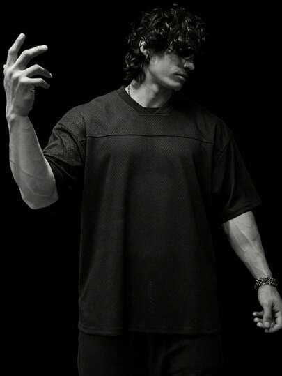 RISE LYT 男士休闲运动基础款纯色短袖T恤