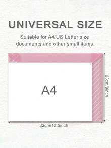 5/10pcs A4 Clear PP Document Bags, Waterproof Plastic File Folders Envelopes For Office School Supplies - Document Bag - View 3