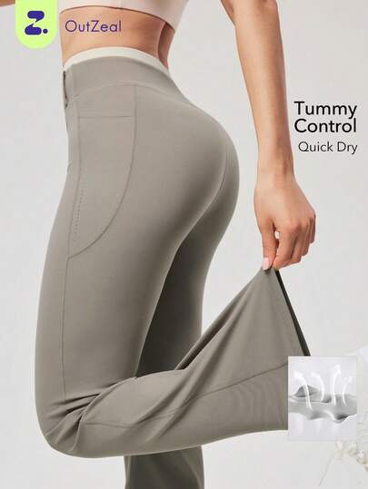 OutZeal Women Sports Pants Daily Casual Quick Drying Tummy Control Flared Bottoms