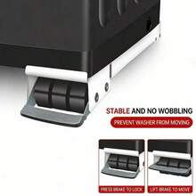 Xe đẩy máy giặt, xe đẩy thiết bị gia dụng có thể kéo dài, con lăn chịu tải nặng, giá đỡ máy giặt có bánh xe, xe đẩy tủ lạnh. - Nhiều màu - Xem 5