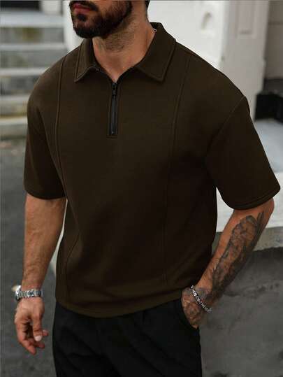 Manfinity CasualCool 男士拼接设计 Polo 衫，时尚百搭，适合日常穿着