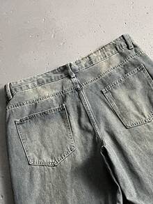 Manfinity EMRG Quần Jeans Ống Rộng Baggy Thường Ngày Cho Nam - Màu xanh lam - Xem 7