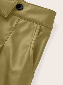 Franclia 女士纽扣休闲百搭日常短裤 - 薑色 - 查看 4