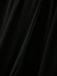 GlowEve CURVE Regata Elegante com Cintura Ajustada Plus Size + Calça Larga de Perna Larga Solta Moda Plus Size - Preto - Visão 6