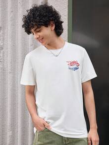 Men's Shirt, Urban Casual Retro Printed Fashion, Relaxed Fit, Spring Summer - White - View 2
