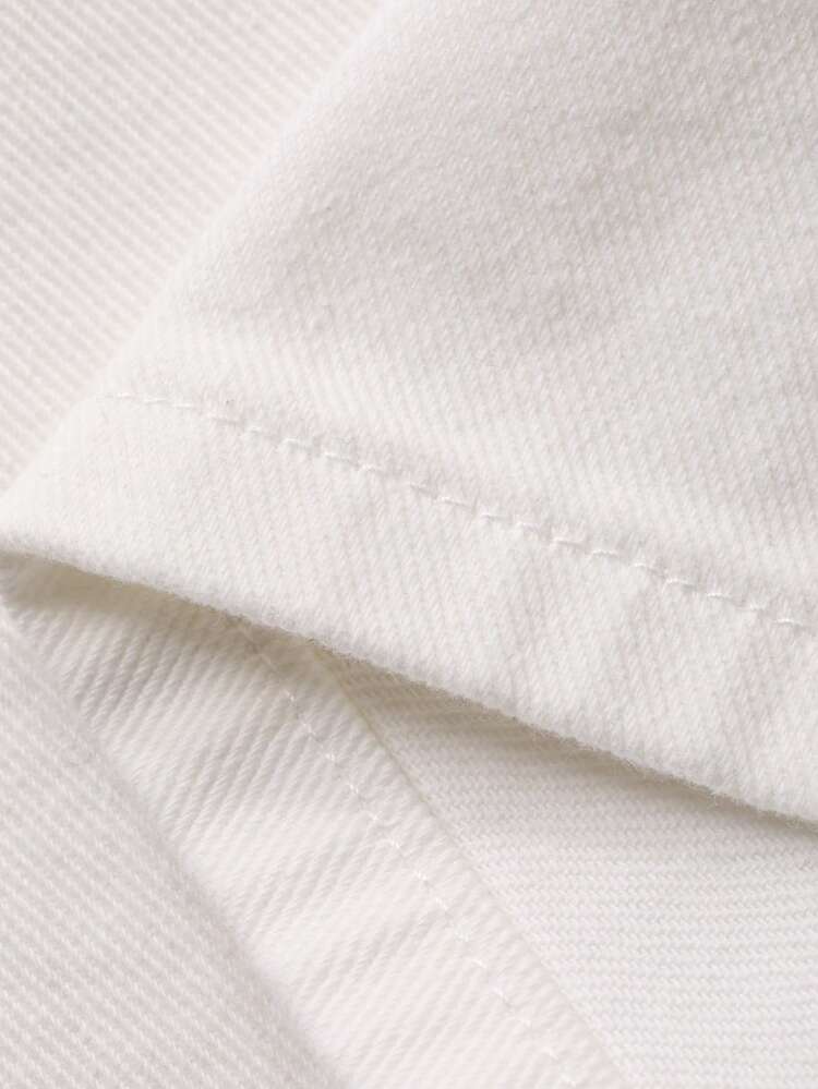 Women's Casual White Pocket Wide Leg Jeans, Spring/Summer
