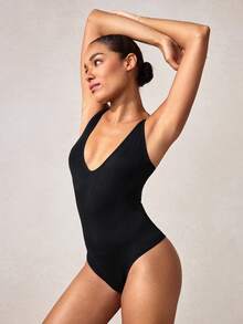 Veilyse Body Moldeador De Mujer De Color Sólido - Negro - Ver 6