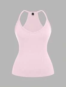 EMERY ROSE Plus Size Casual V-Neck Sports 3 Pieces Set Including Tank Top - Multicolor - View 4