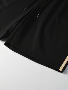 Manfinity Homme Bộ đồ polo nam tay ngắn có khóa kéo, thích hợp mặc ở nhà, đi chơi và tụ họp. Áo nam thường ngày, trang phục mùa hè nam, áo polo nam có khóa kéo, áo thun nam. - Màu Khaki - Xem 5