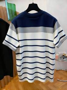 Manfinity Dauomo Kaos Pria Kerah Bulat Bergambar - Atasan Kasual Kerah Bulat - Kaos Ringan Cocok untuk Semua Musim - Putih - View 2