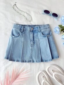 Bộ đồ hai mảnh cho bé gái tuổi teen, phong cách boho mùa hè, quần jean ngắn denim màu xanh nhạt, kiểu dáng Y2K, có chi tiết xếp ly, quần short denim rộng thùng thình màu xanh nhạt rách với túi xéo, thích hợp cho kỳ nghỉ hè, đi xem hòa nhạc, lễ hội âm nhạc, và các hoạt động ngoài trời. Phù hợp cho mùa hè thư giãn, đi học, đại học, và các hoạt động mùa hè khác. Thích hợp cho phong cách boho mùa xuân và hè, phong cách vintage/bãi biển/biển/thanh lịch cho lễ tốt nghiệp, bộ đồ liền thân thường ngày, kỳ nghỉ hè, quần áo mùa xuân, bãi biển, kỳ nghỉ, ngày lễ tình nhân, kỳ nghỉ hè, kỳ nghỉ biển, lễ tốt nghiệp. - Rửa nhẹ - Xem 2