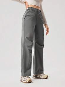 OutZeal Women Outdoor Pants Workout Hiking Stretch Flared Bottoms With Secure Pocket - Grey - View 4