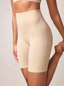 Veilyse Shorts De Shapewear Taille Haute Pour Femme De Couleur Unie - Nude - Voir 8