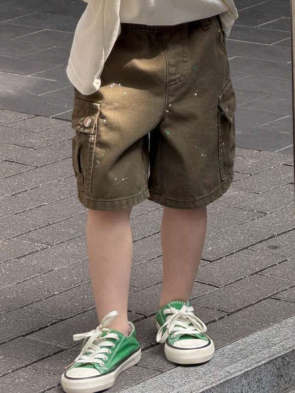 DAZY Young Boy Cargo Pocket Loose Casual Denim Shorts