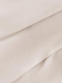 GlowEve Elegant & Fashionable Minimalist Metal Bow Button Round Neck Women Blouse, Spring/Summer - Beige - View 7