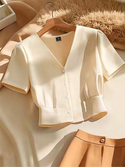 GlowEve CURVE 大码梭织优雅夏季女式衬衫