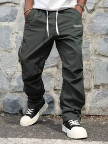 Manfinity Hypemode Men's Casual Printed Pants - Grey - View 3