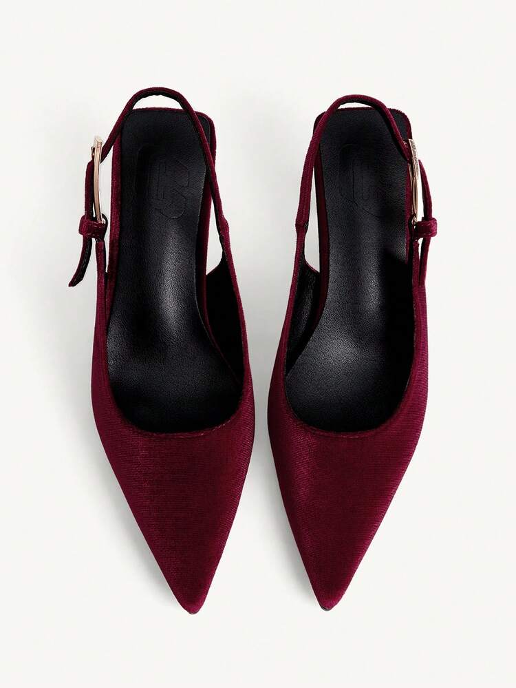 CUCCOO CHICEST Women's New Pointed Toe High Heel Shoes, 7CM Heel Height, Elegant Suede Material, Sexy Open Back Design, Suitable For Work, Business, Evening Wear