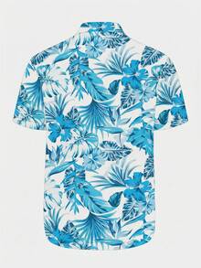 Manfinity RSRT Men's Tropical Print Casual Vacation Shirt, Holiday - Multicolor - View 4