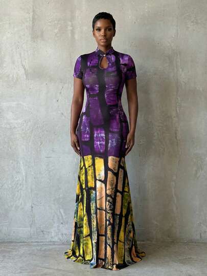 BamGlimmer Spring Season Vacation New Style With Unique Design Sense, Multi-Color And Elegant Women's Dress. Fashionable Vacation Woman, Passionate Vacation Romance, Party And Gathering. Ankara African Dress Nigerian Dresses For Women African Print Woman Clothing Juneteenth Dress