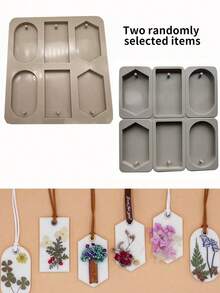 1PC DIY Silicone Clay Aromatherapy Tablets Molds Hanging Ornaments Wax Molds Flower Soap Mold Craft Accessories Soap Mold Handmade - Grey - View 1
