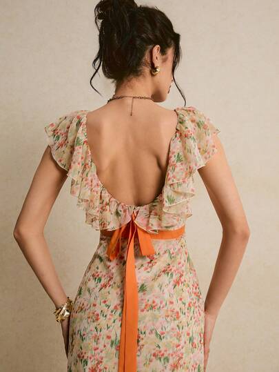 Poéselle 女士碎花休闲连衣裙