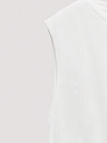 Open Phase 男士热带字母印花图案休闲夏季无袖背心 - 白色 - 查看 5