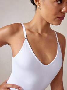 Veilyse Bragas moldeadoras sin costuras de alta elasticidad y efecto adelgazante para mujer, color blanco, para verano - Blanco - Ver 6