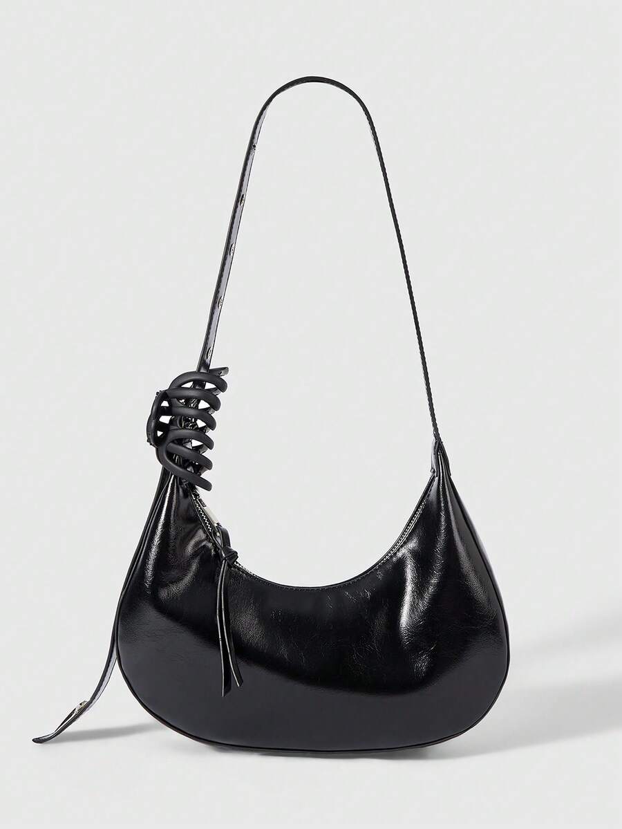 ROMWE Grunge Punk 女士单肩包 - 黑色 - 查看 1