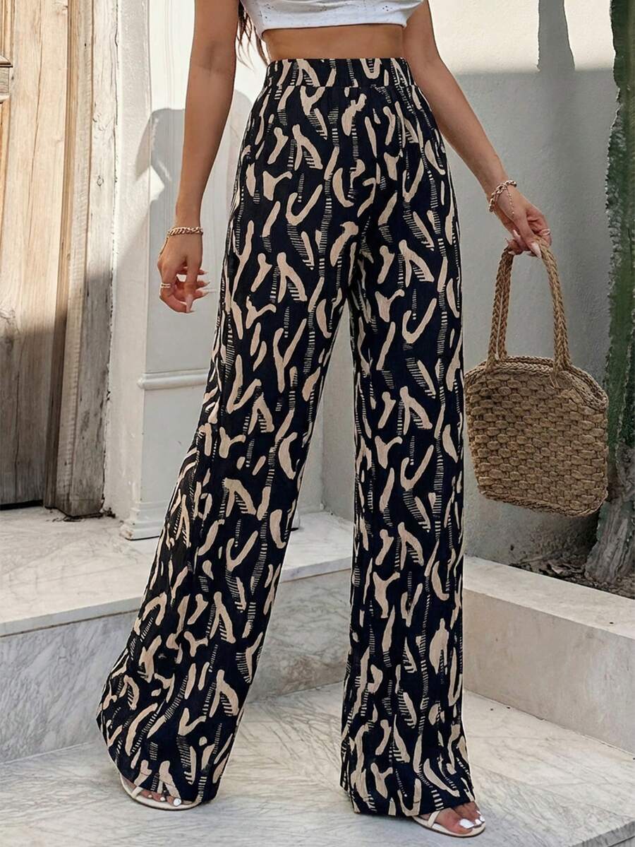 EURMUSE Pantalones de estilo bohemio para mujer, primavera y verano - Multicolor - Ver 1