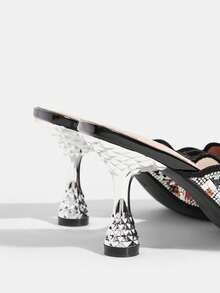 CUCCOO TILAWA Women's Fashion Party Pointed Toe Stiletto Heel Rhinestone Pumps For Christmas Valentine's Day - Black - View 5