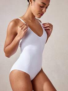 Veilyse Bragas moldeadoras sin costuras de alta elasticidad y efecto adelgazante para mujer, color blanco, para verano - Blanco - Ver 5