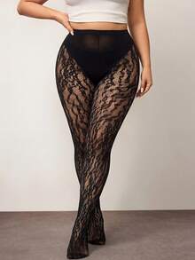 Slaydiva 多功能蕾丝紧身裤，适合作为音乐节的内衬穿着 - 黑色 - 查看 3