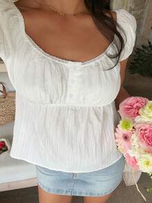 SHEIN EZwear Áo len chui đầu màu trắng dáng thường ngày dành cho nữ - trắng - Xem 8