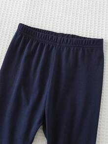 Cozy Pixies 女婴碎花印花柔软针织圆领落肩套头衫和松紧腰裤两件套 - 白色 - 查看 6