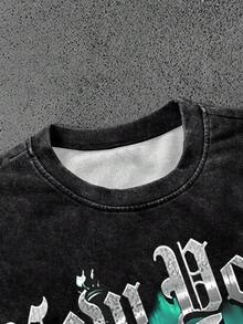 Manfinity EMRG Herr-t-shirt med tryck av Frihetsgudinnan i New York - Multifärgad - Visa 4