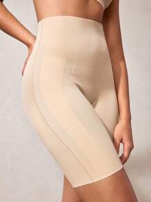 Veilyse Shorts De Shapewear Taille Haute Pour Femme De Couleur Unie - Nude - Voir 5