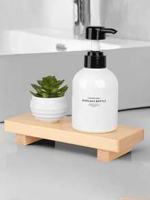 Wooden Base Riser, Cosmetic Storage Rack, Farmhouse-Style Soap Dish For Bathroom, Kitchen Countertop Decoration For Cosmetics, Bottles, Plants, Jewelry, Candles, And Guest Display. Bathroom Accessories - Multicolor - View 11