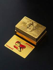 1副金钞塑料扑克牌，创意金箔扑克，防水德州扑克，奢华德国黑芯纸牌，金箔金钞防水实用桌面扑克，娱乐棋盘游戏卡牌，适合朋友、同学聚会，时尚娱乐游戏，圣诞节、万圣节、狂欢节必备，饮酒派对必备，桌面卡牌游戏，成人派对卡牌游戏，家庭聚会卡牌游戏，适合情侣和朋友，为生活增添色彩。 - 彩色 - 查看 1