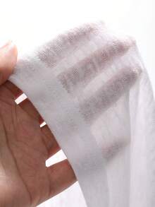 DAZY Solid Asymmetrical Neck Crop Tee,Back To School Clothes Preppy Tops - White - View 6