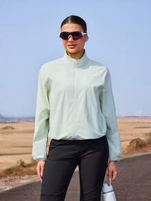 OutZeal 女士户外夹克 日常休闲防紫外线轻便立领防晒夹克 - 綠色 - 查看 7